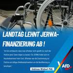 Landtag lehnt AfD-Antrag zur JERWA-Finanzierung ab
