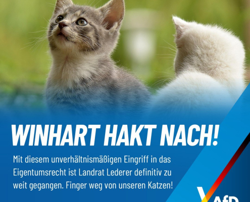 Andreas Winhart mobilisiert gegen neue Katzenschutzverordnung